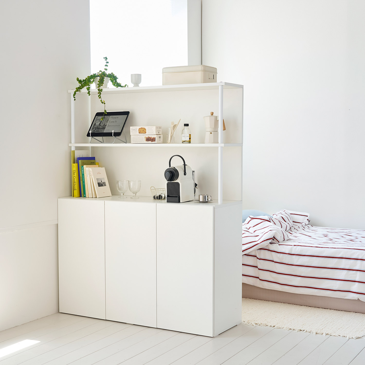 룸앤홈 마일드 더 넓은 모듈 수납장 높은형 1200