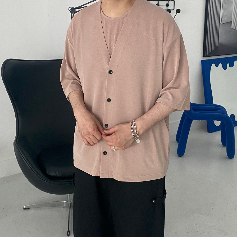 남자여름가디건 남자반팔가디건 남성유카타 - 상세 이미지 2