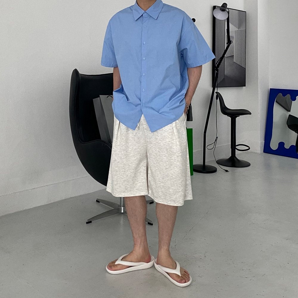 남자버뮤다팬츠 남자와이드반바지 남성6부반바지 이미지 7