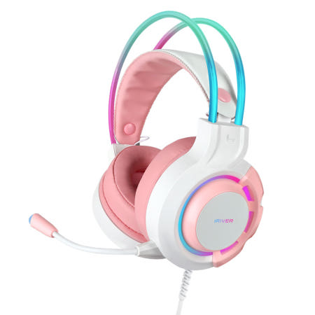 아이리버 가상7.1채널 RGB 노이즈캔슬링 게이밍 헤드셋 Aurora GH3 ENC