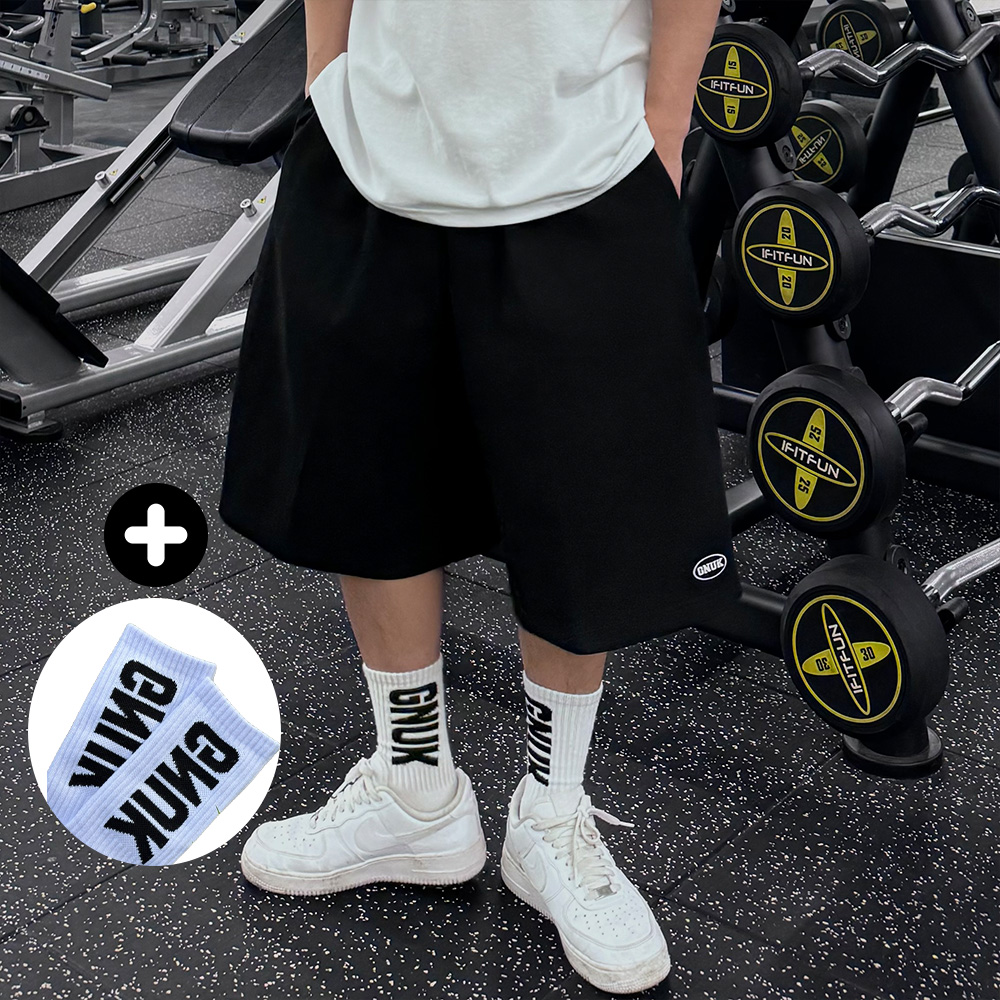 남자버뮤다팬츠 남자와이드반바지 6부반바지 - 상품 이미지