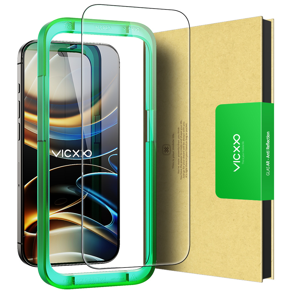 빅쏘 AR 저반사 고화질 강화유리 필름 아이폰15 프로 맥스, 1매입
