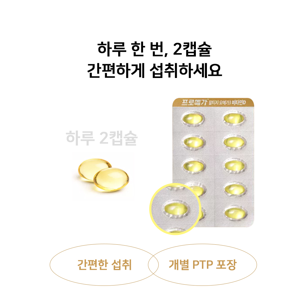 종근당 프로메가 알티지 오메가3 비타민D 60캡슐, 1개 이미지 4