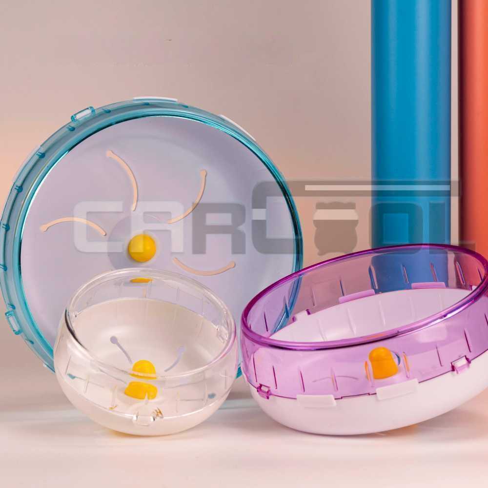 다람쥐 쳇바퀴 무소음 햄스터 장난감 운동 기니피그 햄스터 러닝휠 12cm 투명 - 상품 이미지
