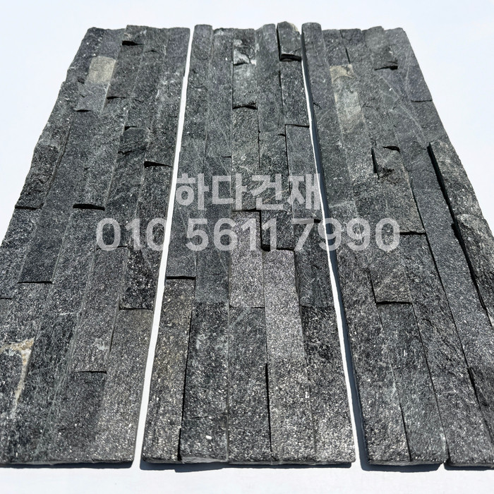 금강석패널 600x150x15T 펄블랙 / 하다건재 천연석타일