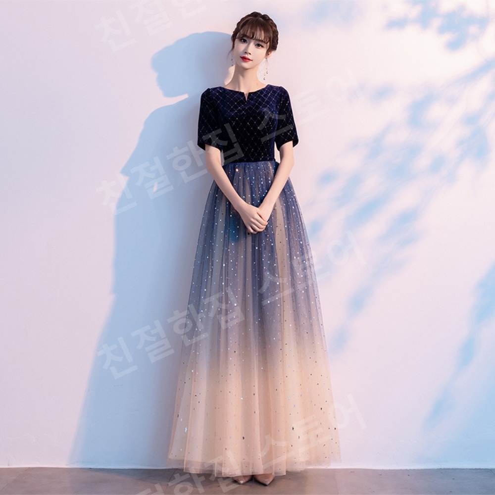연주복 합창드레스 여자무대의상 이브닝 시상식 파티복 성악 - 상품 이미지