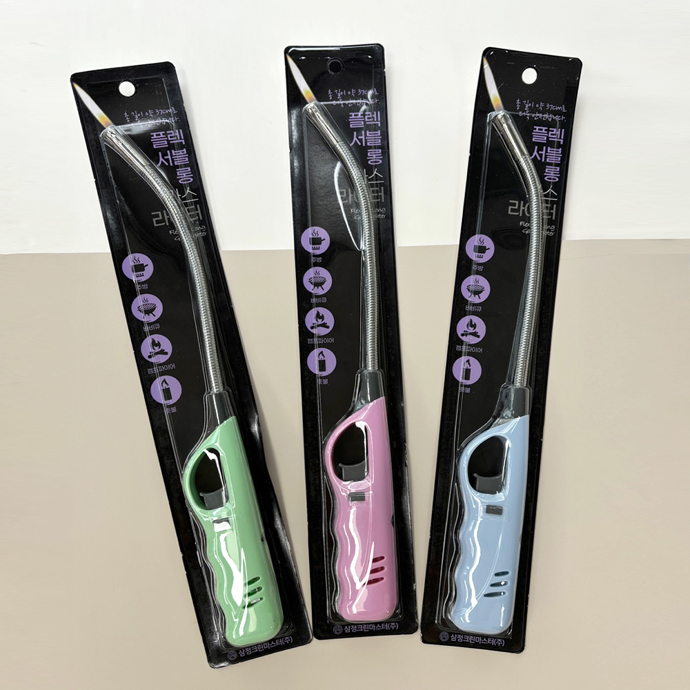 플렉서블 롱 가스라이터 향초 촛불 불총 라이터 가스점화기 랜덤색상 0105