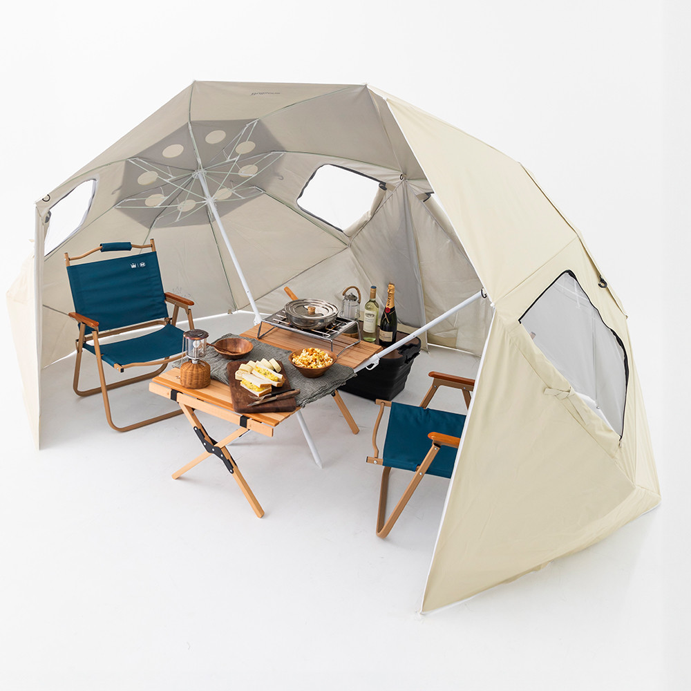 [불스원] 캠크루 1초 파라솔 3단 접이식 초경량 우산 텐트 컴팩트 민트