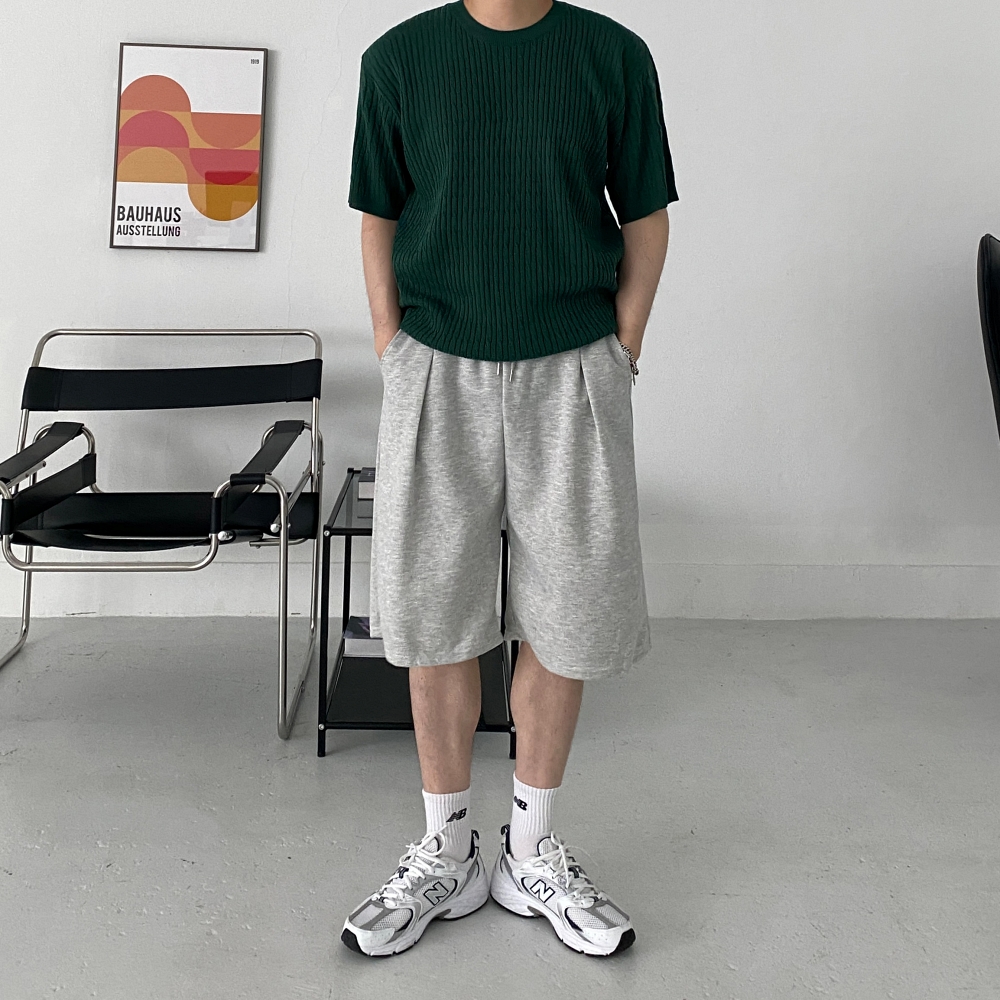 남자버뮤다팬츠 남자와이드반바지 남성6부반바지 - 상세 이미지 4