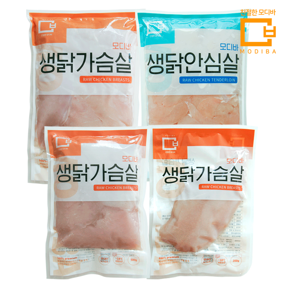 모디바 국내산 냉동 생닭가슴살 1kg,500g,200g 이미지 2