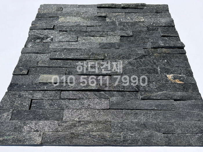 금강석패널 600x150x15T 펄블랙 / 하다건재 천연석타일