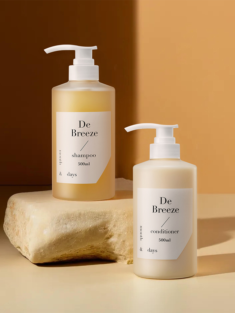 [헤어 SET] 먼스앤데이즈 퍼퓸케어 샴푸 500ml+컨디셔너 500ml 2종, 디 브리즈(코튼향) - 상세 이미지 3