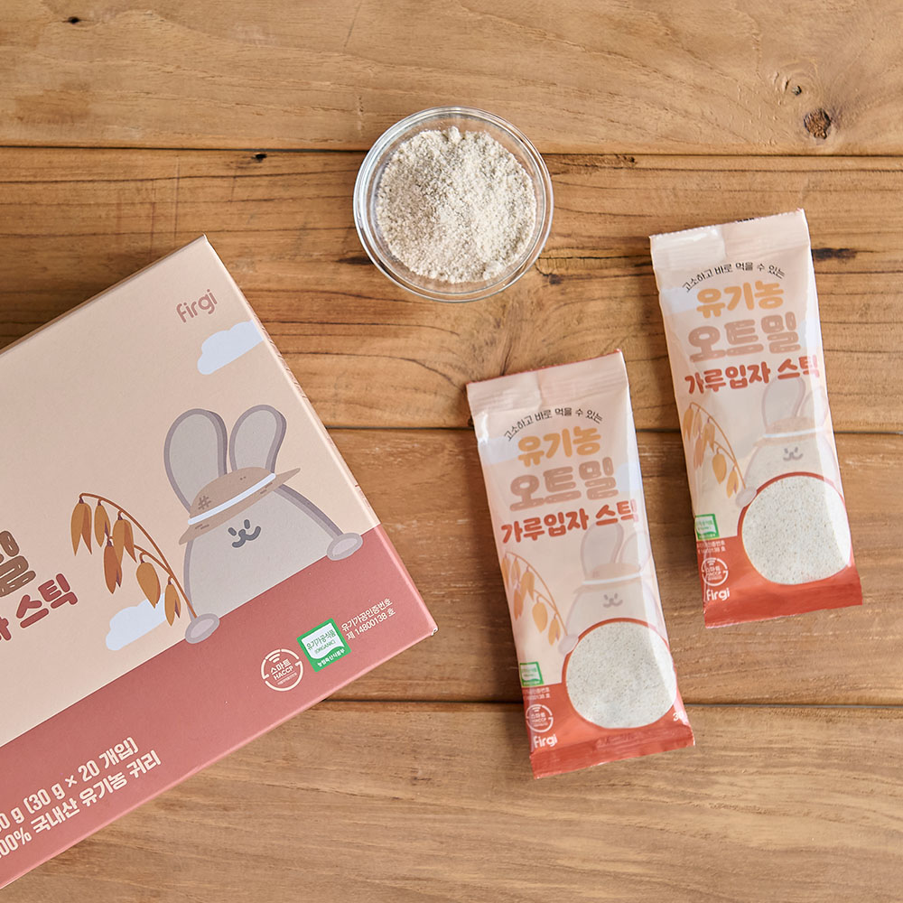 퍼기 유기농 오트밀 가루입자 스틱 30g 20개입