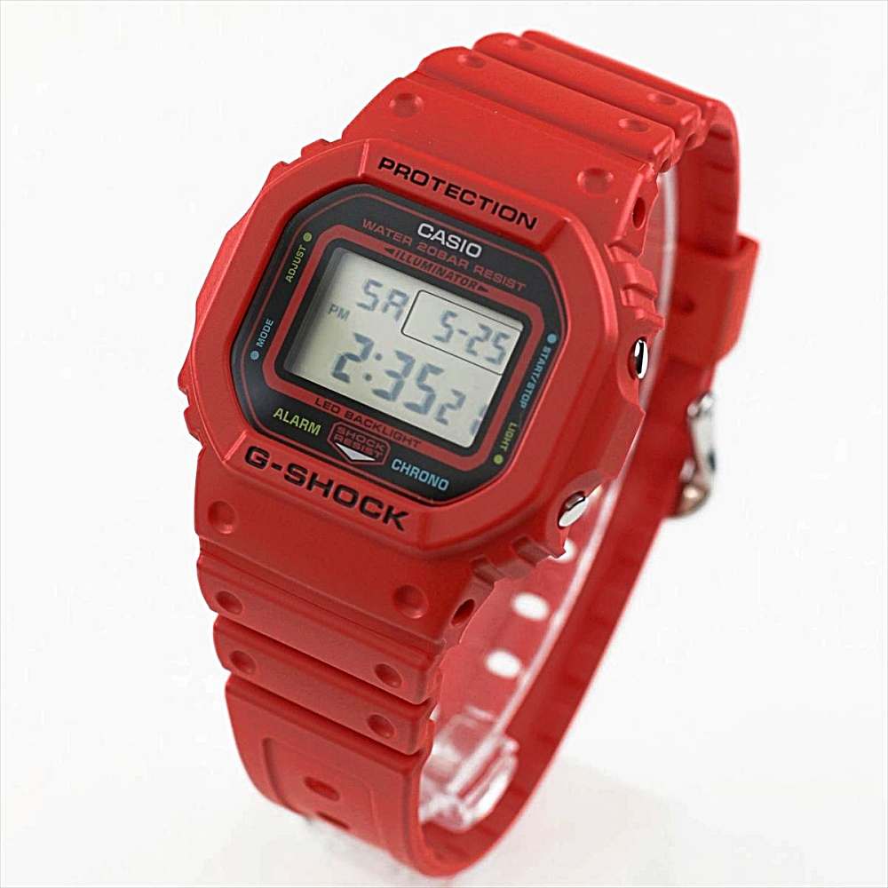 카시오 CASIO 지샥 에너지팩 레드 DW-5600EP-4JF 남자 캐주얼 손목 시계 - 상세 이미지 2