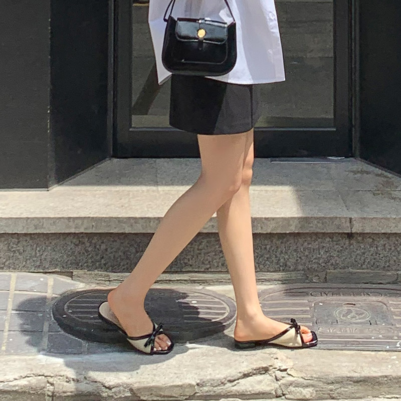 로엘라 리본 배색 슬리퍼 sh3411 - 상세 이미지 4