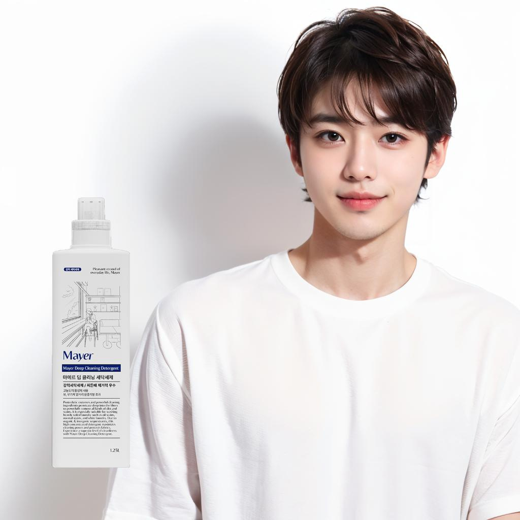 마예르 딥 클리닝 세탁세제 1.25L 약알카리 강력세탁세제 찌든 때 제거력 우수 - 상품 이미지