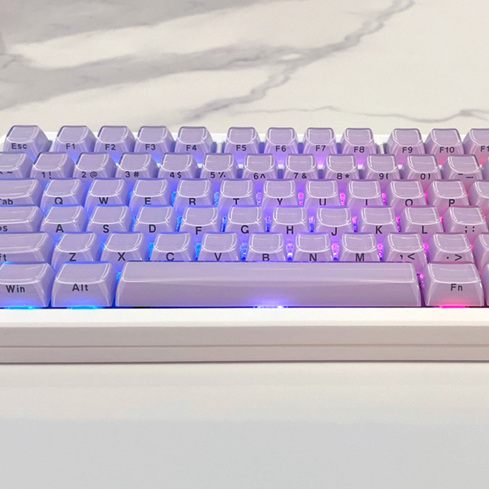 크리스탈 퍼플 키캡 반투명 측각 보라색 OEM PC 이중사출 커스컴 기계식 키보드 이미지 6