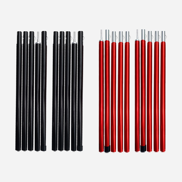 KOOLMAN 쿨맨 캠핑 폴대 알루미늄 사이드 5단 타프폴대 190 2개 레드 - 상세 이미지 3