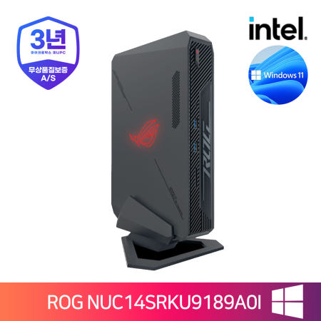 인텔 ASUS ROG NUC14SRKU9189A0I Win 11 (RAM 32GB / M.2 Gen4 1TB) 지포스 RTX4070 14세대 미니PC