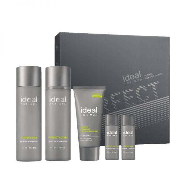 [매장정품] 아이디얼포맨 퍼펙트 탄력 스킨케어 기프트 기획 2종세트 (스킨 150mL + 로션 150mL + 여행용 3종 추가증정) : 우리집살림살이