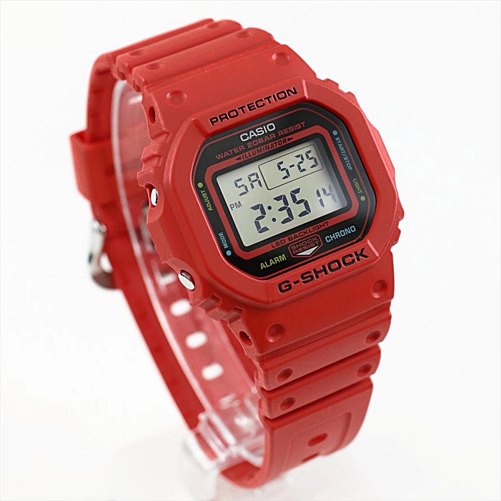카시오 CASIO 지샥 에너지팩 레드 DW-5600EP-4JF 남자 캐주얼 손목 시계 - 상세 이미지 4