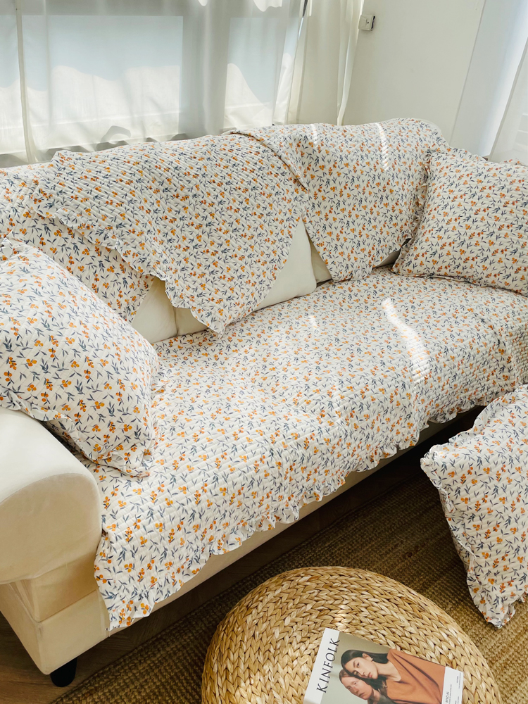 쇼니홈리빙 플라워 쇼파패드 쇼파토퍼 쇼파깔개 2인용