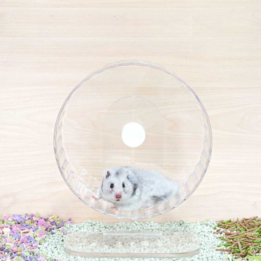 다람쥐 쳇바퀴 햄스터 용품 무소음 기니피그 저소음 22cm 밀크 화이트 휠 - 상세 이미지 5