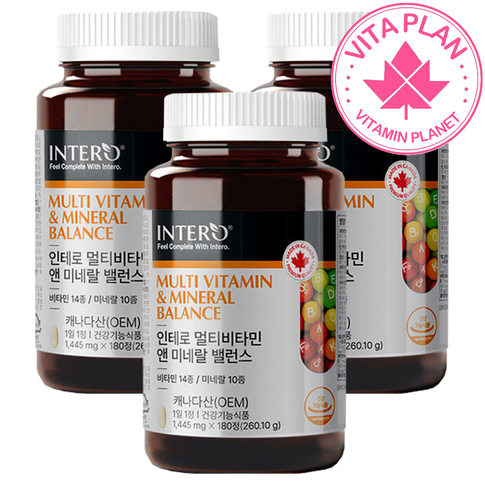 데일리 온가족 천연부원료 지용성 비타민 BD 노인 이문비타민 종합 바이타민 어르신 종비 180정, 3개