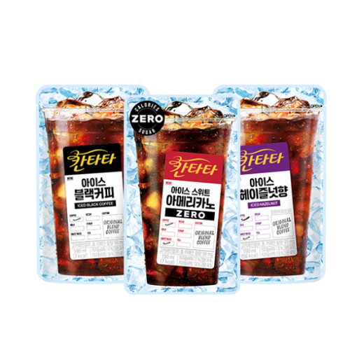 칸타타파우치 편의점커피 스위아메230ml 20개 블랙10 헤즐럿10 카라멜10개/총50개 - 상세 이미지 2