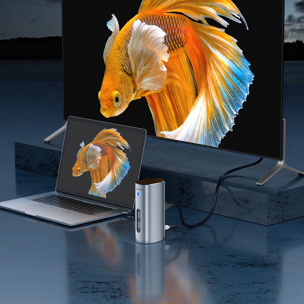 벤션 8K C타입 멀티 허브 HDMI DP MST 수직 도킹 스테이션 TPO - 상세 이미지 3