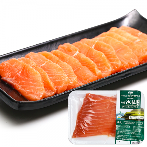 [모티] 페로제도산 슈페리어급 연어 연어회 숙성연어 필렛 200g
