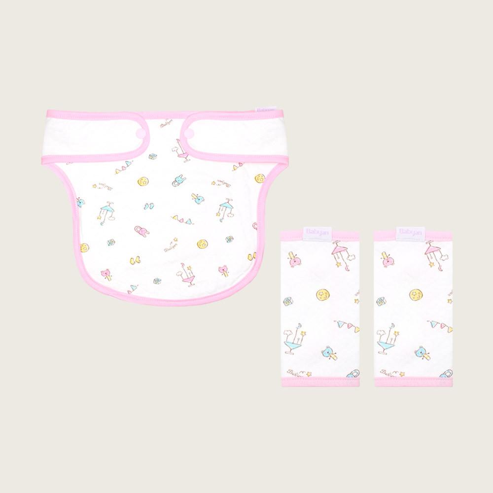 베이비앙 국내산 무형광 순면 도톰한 삼중직 플레이베이비 아기띠 어깨침받이(모든 아기띠 호환)