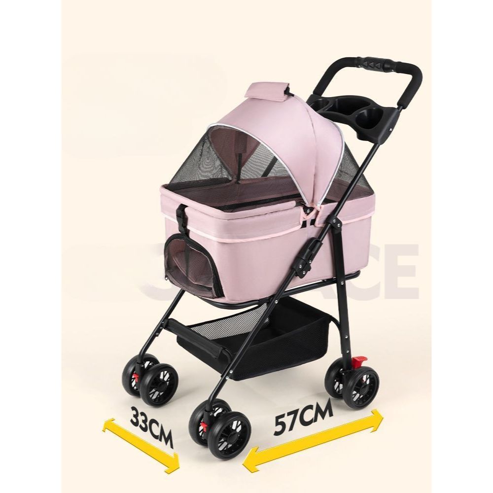 강아지 유모차 애완용 트롤리 개 산책 고양이 테디 외출 중소 라이트 접이식 분리