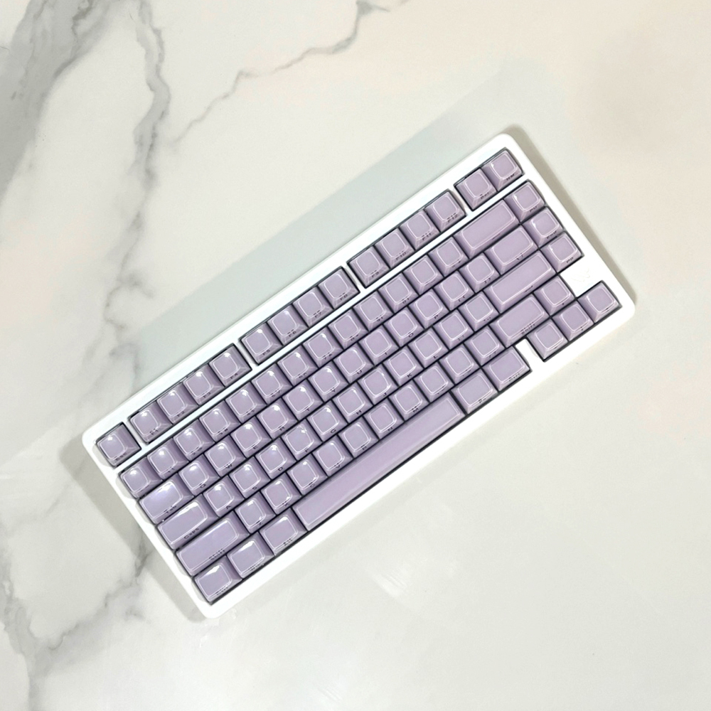 크리스탈 퍼플 키캡 반투명 측각 보라색 OEM PC 이중사출 커스컴 기계식 키보드 - 상세 이미지 2