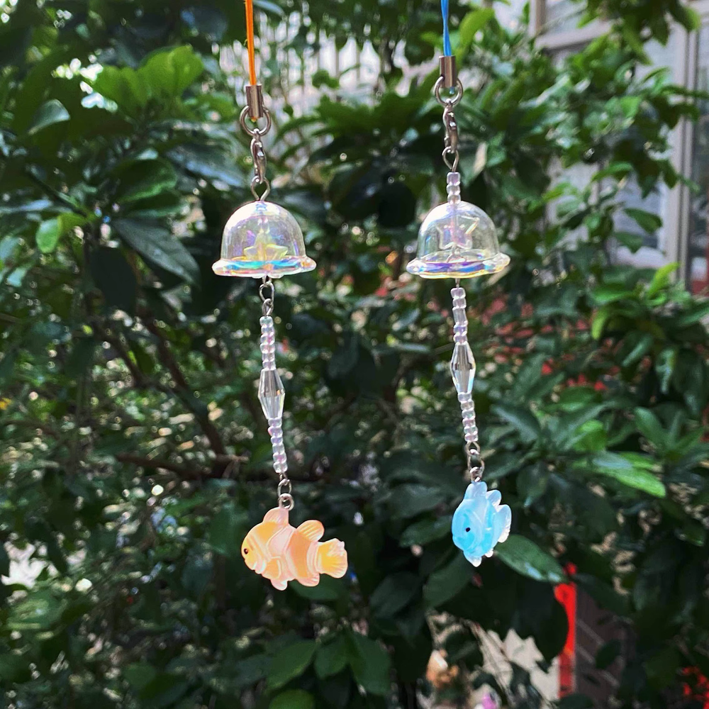 해파리 비즈 물고기 폰줄 폰스트랩 핸드폰줄