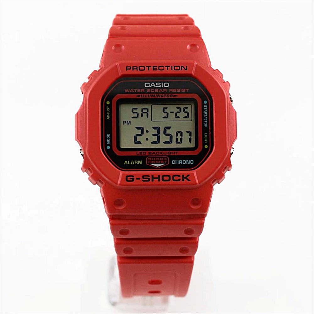 카시오 CASIO 지샥 에너지팩 레드 DW-5600EP-4JF 남자 캐주얼 손목 시계 - 상세 이미지 3