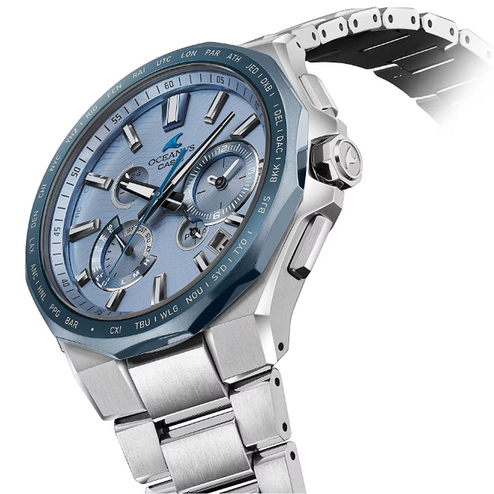 카시오 CASIO 오셔너스 티타늄 한정판 OCW-T6000BV-2AJR 남자 손목 시계 - 상세 이미지 3