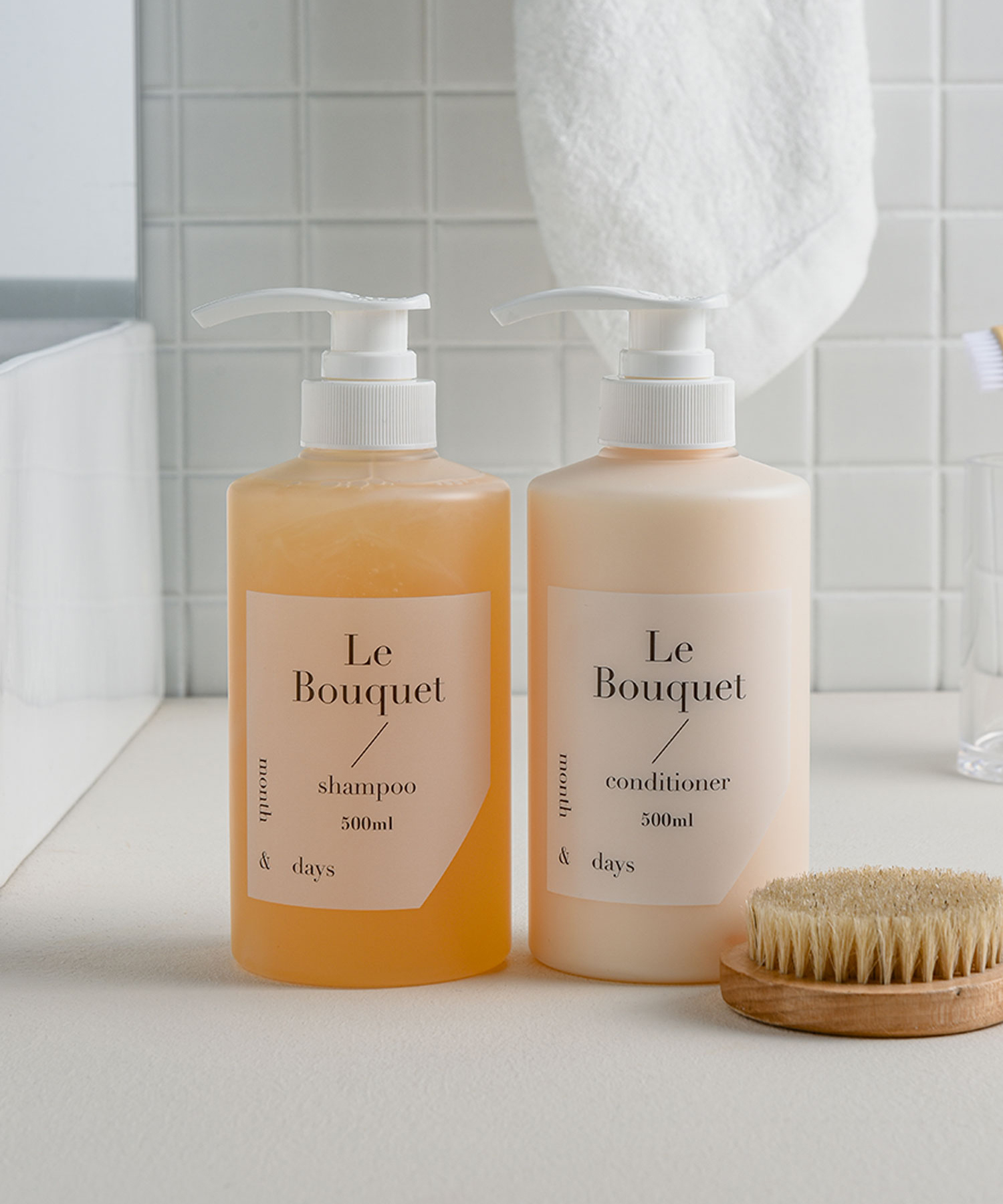 [헤어 SET] 먼스앤데이즈 퍼퓸케어 샴푸 500ml+컨디셔너 500ml 2종, 르 부케(플로럴향) - 상세 이미지 3