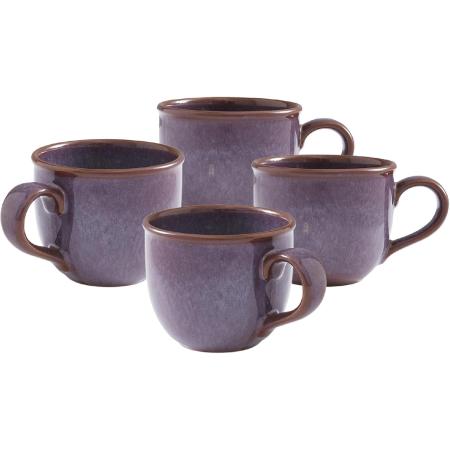 Portmeirion Minerals Mug Amethyst Set of 4  12oz Ceramic made from Stoneware Dishwasher Microwave Fr : 에스와이투샵