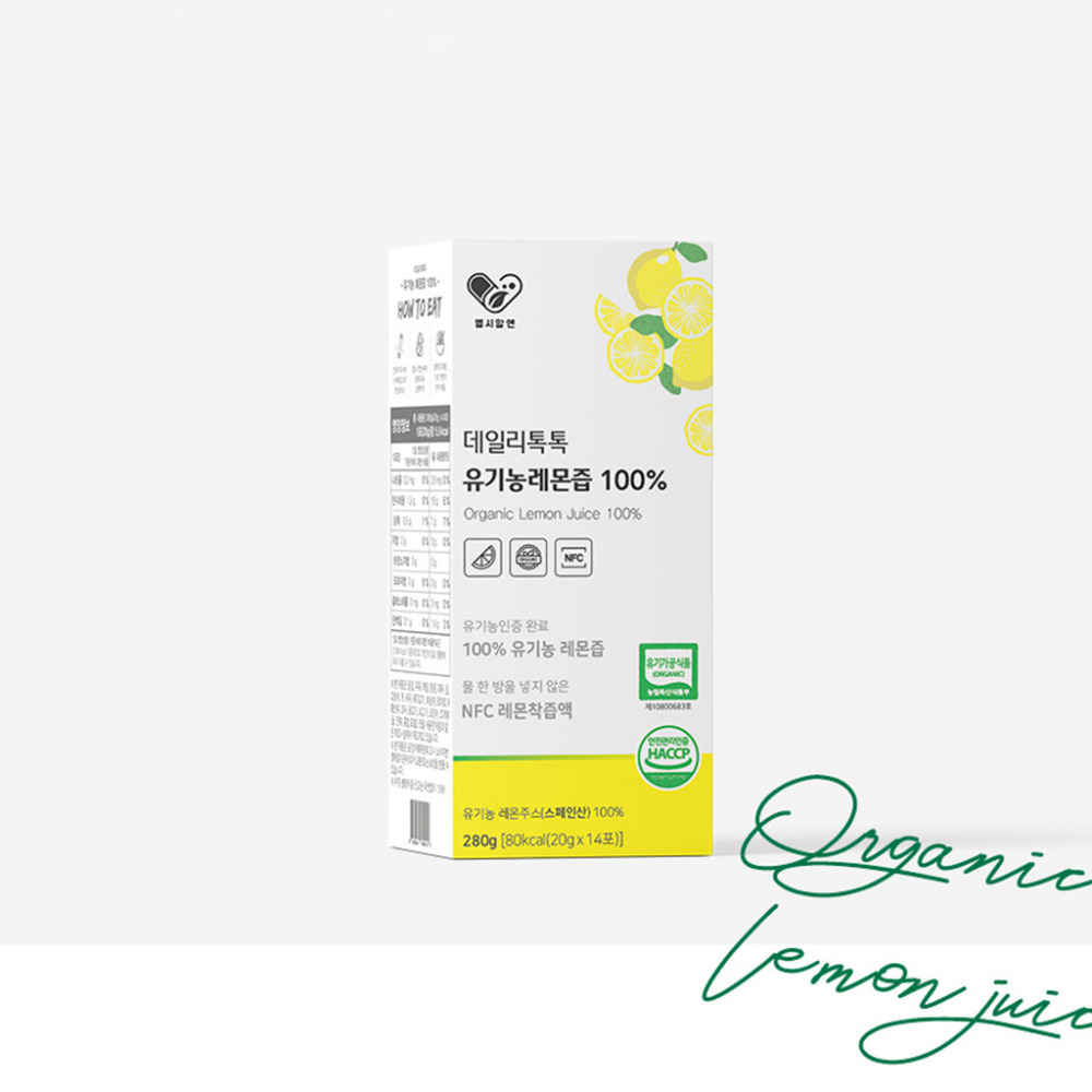 데일리톡톡 유기농 레몬즙 100% 레몬수 레몬물 스틱 레몬원액 효능 280ml, 1개 - 상세 이미지 4