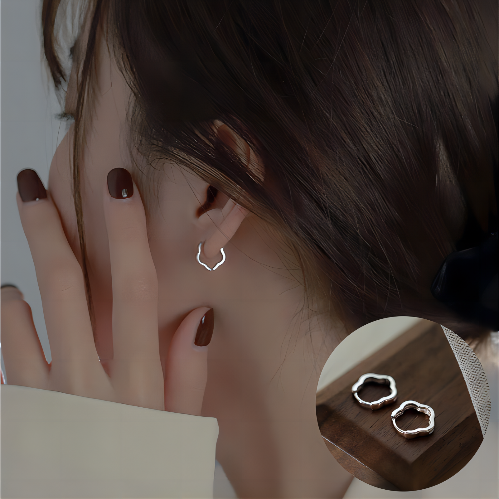 애니윙  알러지 변색 없는 원터치 귀걸이 8종 - 상세 이미지 3