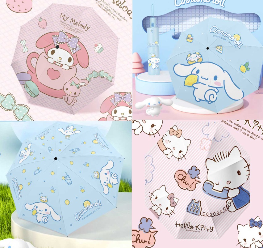 산리오 3단 우산 시나모롤 마이멜로디 양산