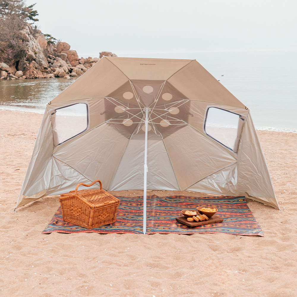 [불스원] 캠크루 1초 파라솔 3단 접이식 초경량 우산 텐트 컴팩트 민트