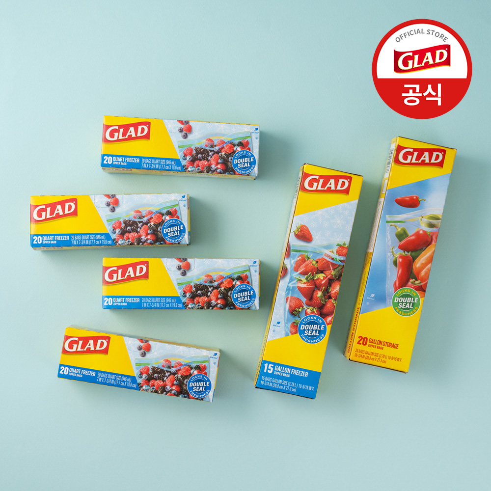 [첫구매 전용] 4중 잠금 매직백 중대형 혼합 6개 세트 (115매) 냉장고 정리 보관 소분 투명 지퍼백 - 상세 이미지 2