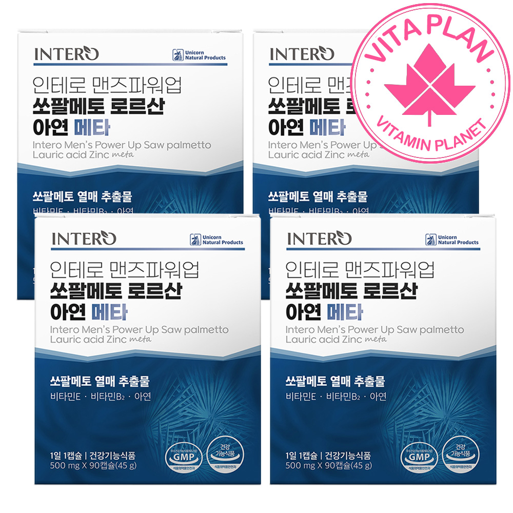 남자 저온 초임계 쏘팔메토 프리미엄 인도산 소팔매트 맨즈파워 쏠팔메토 남성 영양제 90캡슐, 4개