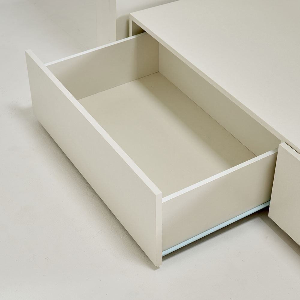 장인가구 원스 컬러핏 무헤드 3단서랍 벙커 수납침대 프레임 SS