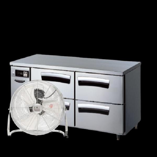 카페 우유 냉장고 1500 식재료 4칸 서랍 테이블 냉장고 391L