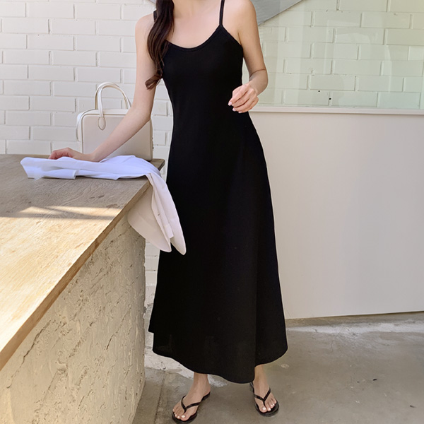 린느 베이직 유넥 뷔스티에 롱 원피스 op15742