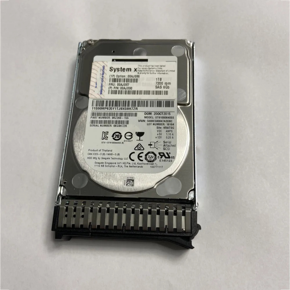IBM 서버 하드 00AJ087 1TB 7.2K SAS 6G 2.5인치 00AJ086 00AJ090 M5