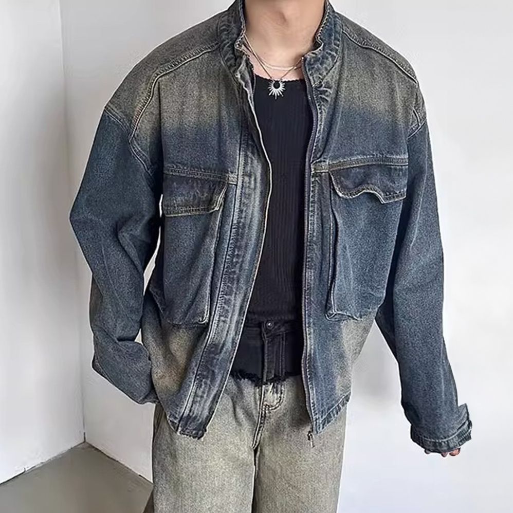 남자청자켓 남성크롭자켓 - 상세 이미지 4